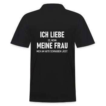 Auto Fahrzeug Mechaniker Mechatroniker Schrauber - Männer Poloshirt - Schwarz - Hinten - Kai (181cm)