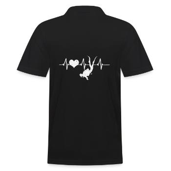 Taucher Tauchsport Wassersport Tauchen Herzschlag - Männer Poloshirt - Schwarz - Hinten - Kai (181cm)