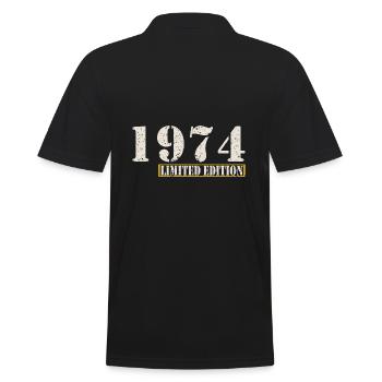 1974 Naissance anniversaire Édition limitée - Polo Homme - noir - Dos - Kai (181cm)
