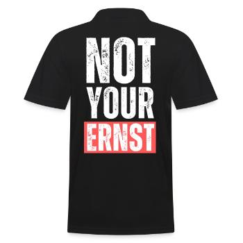 Not your ernst.Lustige Übersetzung Englisch Spruch - Männer Poloshirt - Schwarz - Hinten - Kai (181cm)