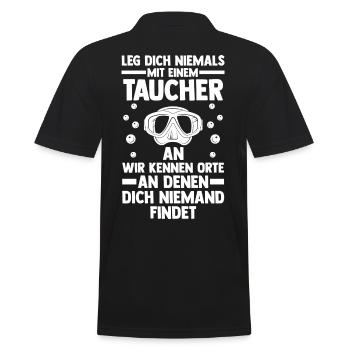 Schullehrerin Lehrerin - Männer Poloshirt - Schwarz - Hinten - Kai (181cm)