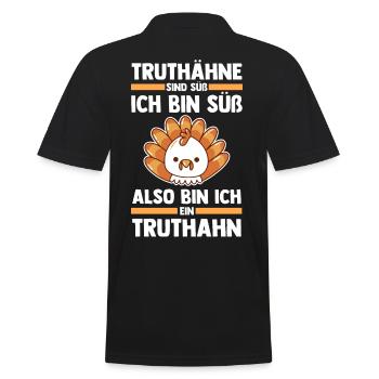 Truthuhn Truthahn - Männer Poloshirt - Schwarz - Hinten - Kai (181cm)