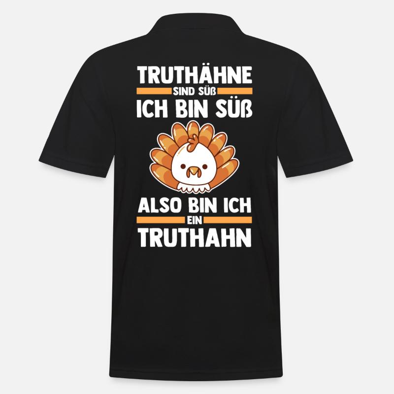 Truthuhn Truthahn - Männer Poloshirt - Schwarz