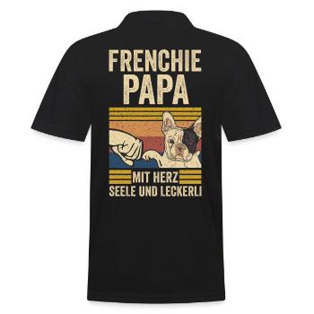 Frenchie Französische Bulldogge Hundepapa Hund Fre - Männer Poloshirt - Schwarz - Hinten - Kai (181cm)