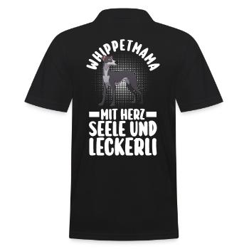 Hund Hundemama Whippetmama Mutter Whippet - Männer Poloshirt - Schwarz - Hinten - Kai (181cm)