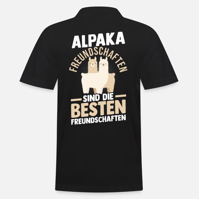 Alpaka - Männer Poloshirt - Schwarz