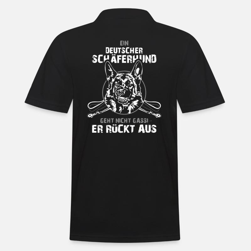 DEUTSCHER SCHÄFERHUND rückt aus Wilsigns - Männer Poloshirt - Schwarz