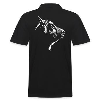 Highland Cow Scottish Highland Cattle Cow - Men's Polo Shirt - black - Back - Kai (181cm)