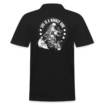 Monkey Bike - Men's Polo Shirt - black - Back - Kai (181cm)