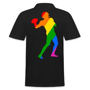 Joueur de football arc-en-ciel - Polo Homme - noir - Dos - Kai (181cm)
