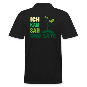 Garten Aussaat Pflanzen Gartenarbeit Gärtner - Männer Poloshirt - Schwarz - Hinten - Kai (181cm)