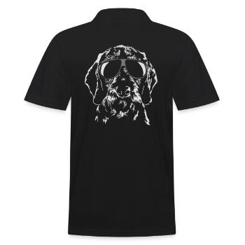 WIRE HAIRED DACHSHUND Rauhaardackel cool Wilsigns - Men's Polo Shirt - black - Back - Kai (181cm)