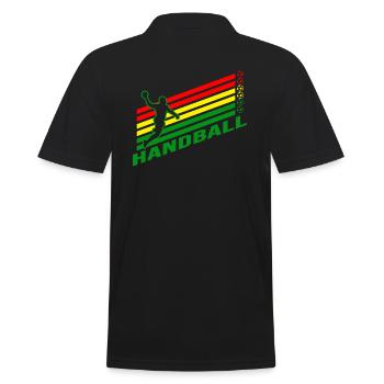 Handball Handballfan Sprungwurf Handballer - Männer Poloshirt - Schwarz - Hinten - Kai (181cm)