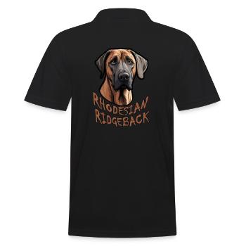 Rhodesian Ridgeback Dog - Men's Polo Shirt - black - Back - Kai (181cm)
