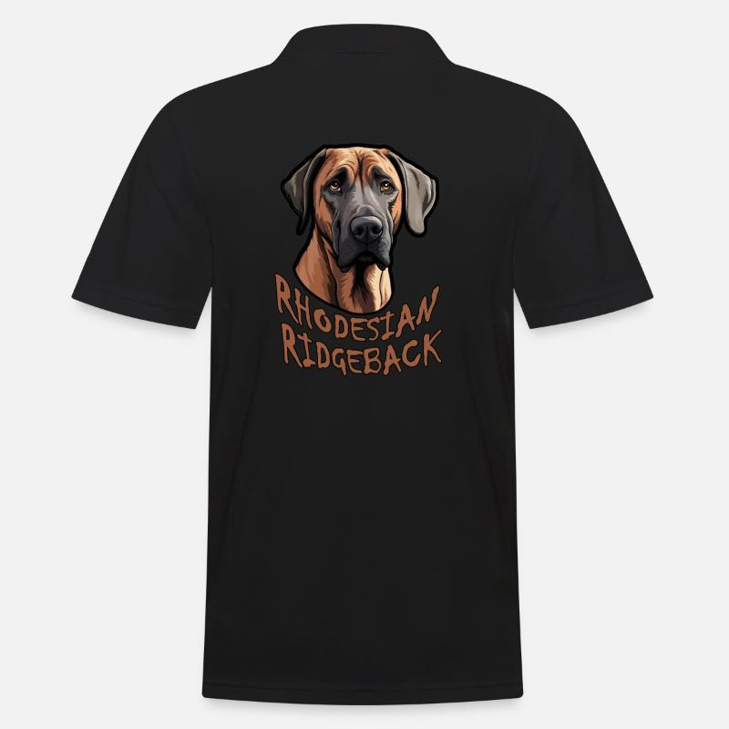 Rhodesian Ridgeback Hund - Männer Poloshirt - Schwarz