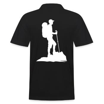 Hiking Hiker Hike - Men's Polo Shirt - black - Back - Kai (181cm)