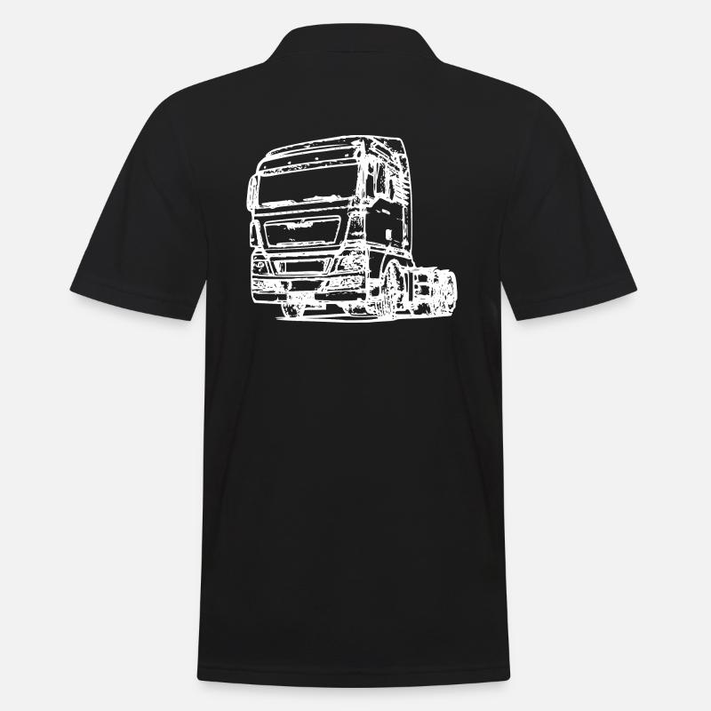 LKW 02 - Männer Poloshirt - Schwarz