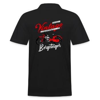 Zündapp Bergsteiger MD 25 Mofa Kult - Männer Poloshirt - Schwarz - Hinten - Kai (181cm)