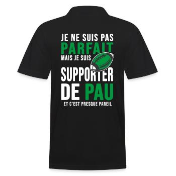 supporter rugby stade Pau club humour rugby palois - Polo Homme - noir - Dos - Kai (181cm)