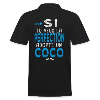 la perfection adopte un Coco Cadeau Corentin - Polo Homme - noir - Dos - Kai (181cm)