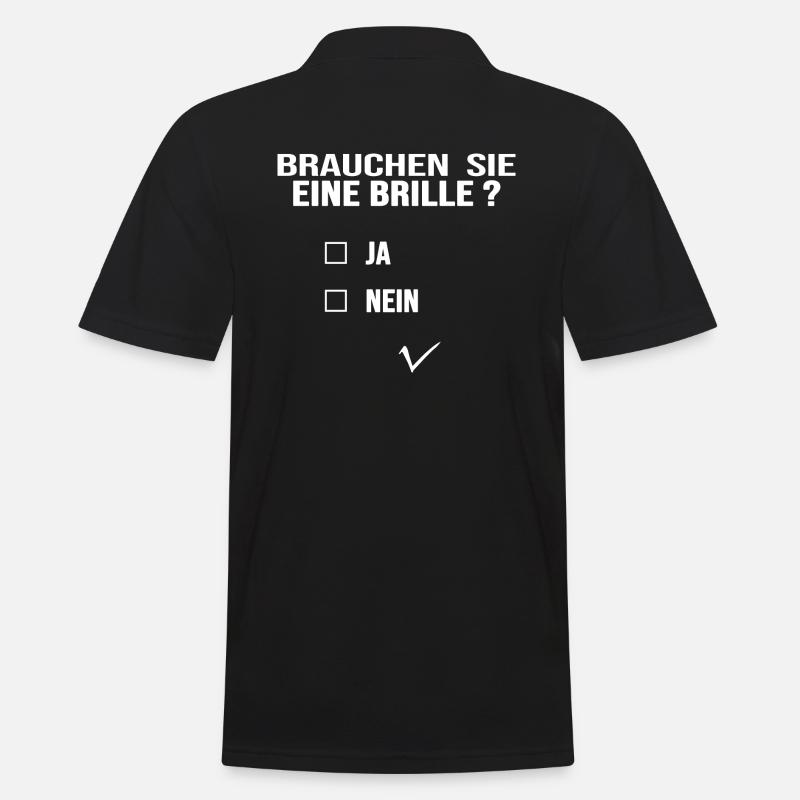 optiker augenoptiker optik sehtest visus - Männer Poloshirt - Schwarz