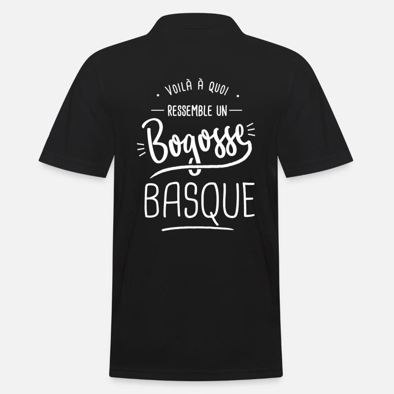 pays basque voilà un bogosse basque cadeau Basque - Polo Homme - noir