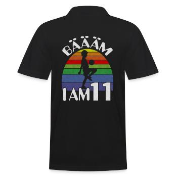 11 anniversaire des enfants de football - Polo Homme - noir - Dos - Kai (181cm)