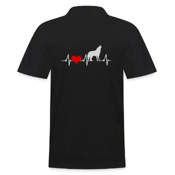 Un cœur pour Le Loup - Polo Homme - noir - Dos - Kai (181cm)