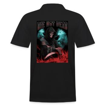 Der Tod Mit Sense Der Sensenmann - Männer Poloshirt - Schwarz - Hinten - Kai (181cm)