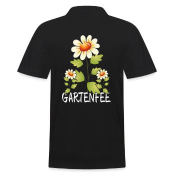 Gartenfee Garten Gärtnerin - Männer Poloshirt - Schwarz - Hinten - Kai (181cm)