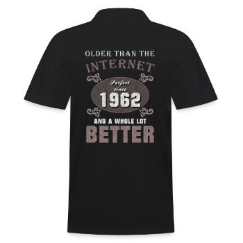 1962 Né cadeau Internet anniversaire sort - Polo Homme - noir - Dos - Kai (181cm)