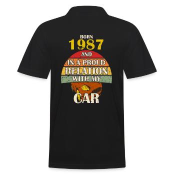 Automobiliste Né 1987 anniversaire voiture de sport - Polo Homme - noir - Dos - Kai (181cm)