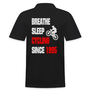 1995 Cycliste né Aime Son Vélo - Polo Homme - noir - Dos - Kai (181cm)