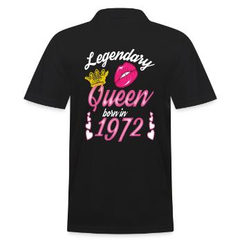 1972 Naissance Reine Légendes Anniversaire femmes - Polo Homme - noir - Dos - Kai (181cm)