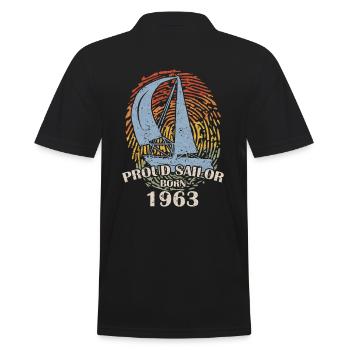 Voilier Voilier 1963 anniversaire cadeau sport - Polo Homme - noir - Dos - Kai (181cm)