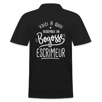escrime Bogosse escrimeur escrime - Polo Homme - noir - Dos - Kai (181cm)
