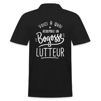 Lutte Bogosse lutteur lutte - Polo Homme - noir - Dos - Kai (181cm)