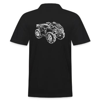 Quad ATV Mudracer - Männer Poloshirt - Schwarz - Hinten - Kai (181cm)