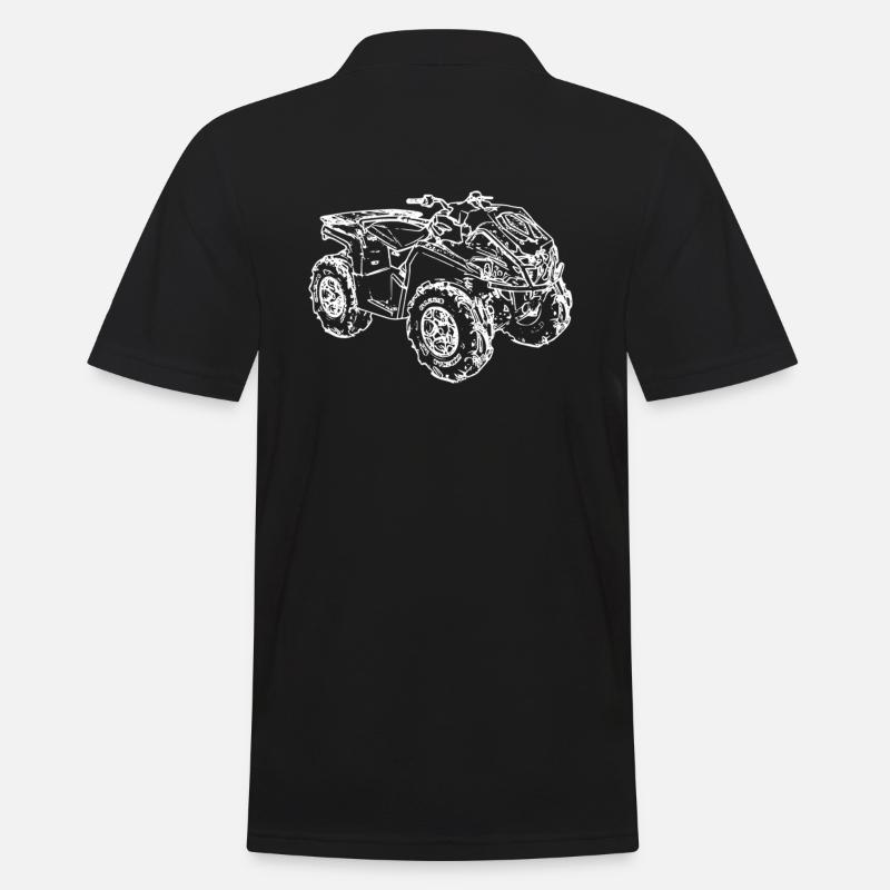 Quad ATV Mudracer - Männer Poloshirt - Schwarz