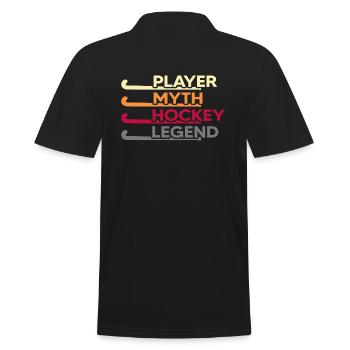 Hockey sur gazon Joueur de hockey « Hockey Legend » - Polo Homme - noir - Dos - Kai (181cm)