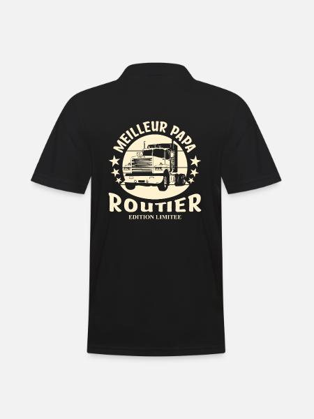 Road Dad - Männer Poloshirt - Schwarz