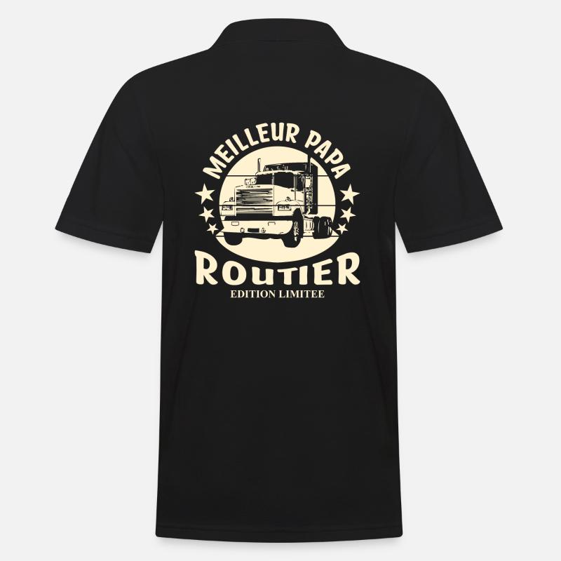 Road Dad - Männer Poloshirt - Schwarz