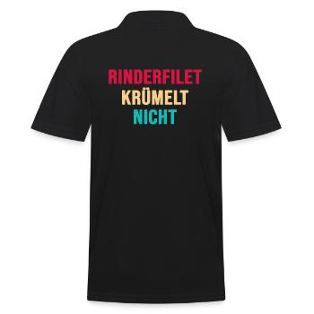 Griller grillt BBQ Grill smoker Rinderfilet - Männer Poloshirt - Schwarz - Hinten - Kai (181cm)