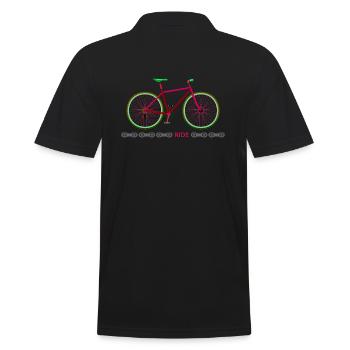 Fahrrad Fahrradfahrer radlos Drahtesel Bike - Männer Poloshirt - Schwarz - Hinten - Kai (181cm)