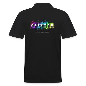 GLITTER is my favourite color - Männer Poloshirt - Schwarz - Hinten - Kai (181cm)