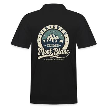 mountaineering finisher Mont Blanc Mountain sport - Men's Polo Shirt - black - Back - Kai (181cm)