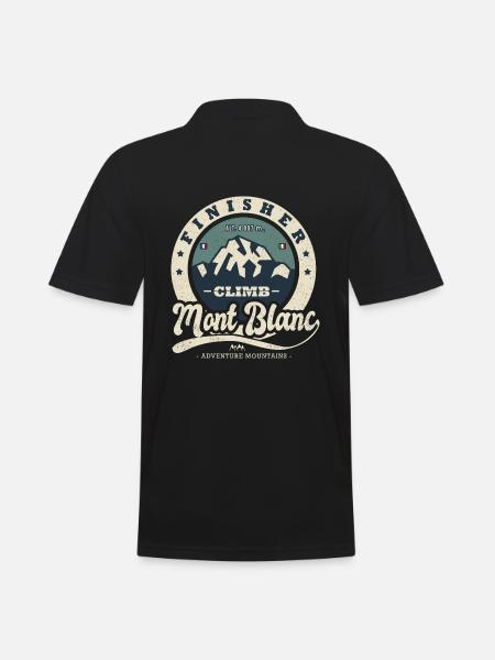 alpinisme finisher Mont Blanc Sport montagne - Polo Homme - noir