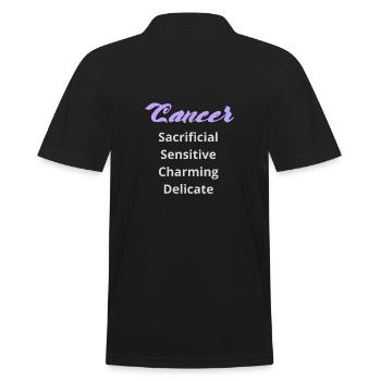 Logo signe astrologique "Cancer" - Polo Homme - noir - Dos - Kai (181cm)
