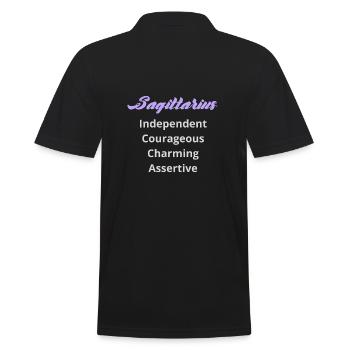 Logo signe astrologique "Sagittaire" - Polo Homme - noir - Dos - Kai (181cm)