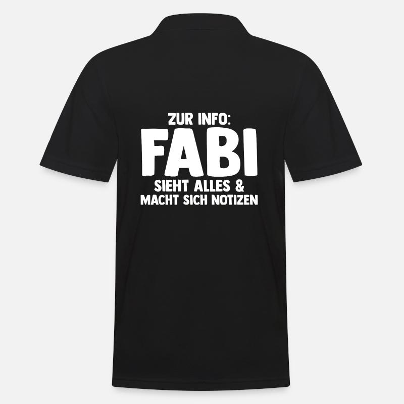 Fabian - Männer Poloshirt - Schwarz